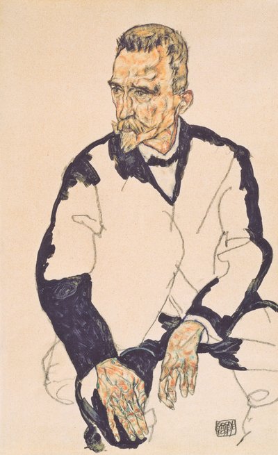 Portrait of Heinrich Benesch by Egon Schiele
